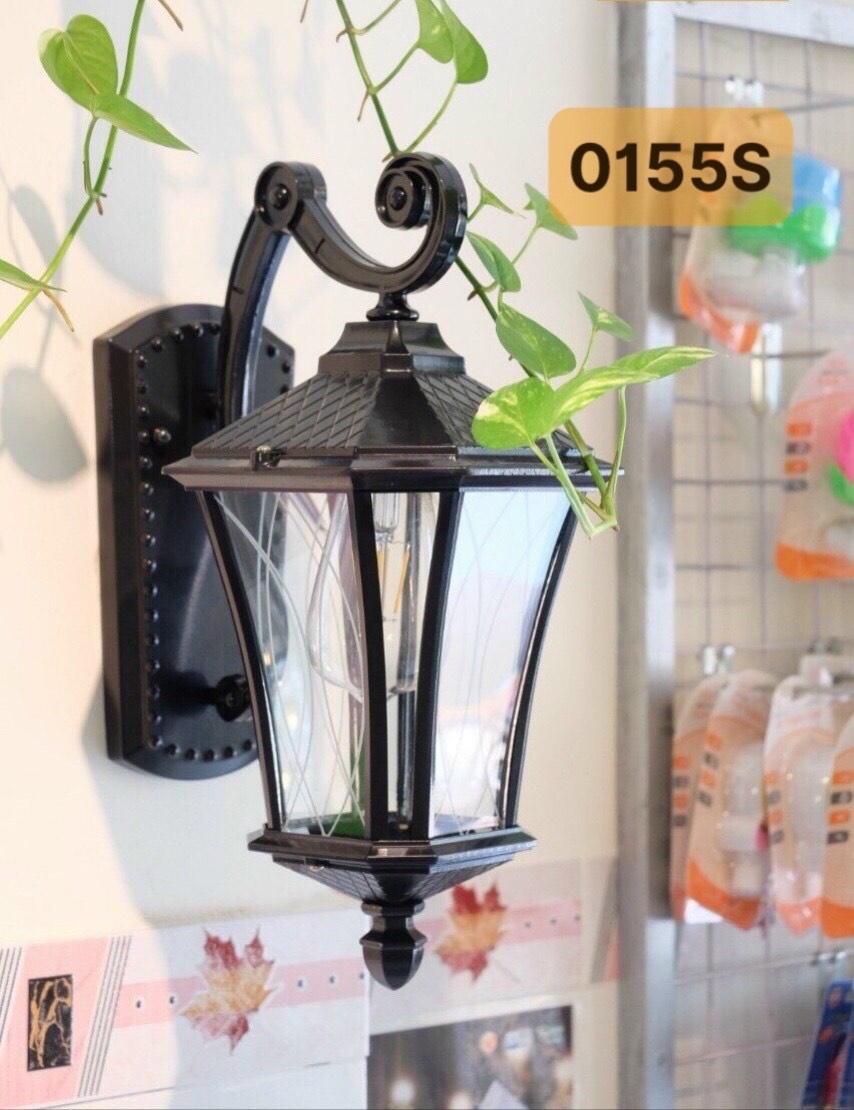 Đèn cột màu đen kính phale 0155S (7'' 1W)(20x40x25)
